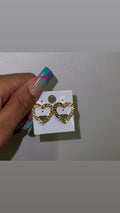 Nugget Open Heart Earring