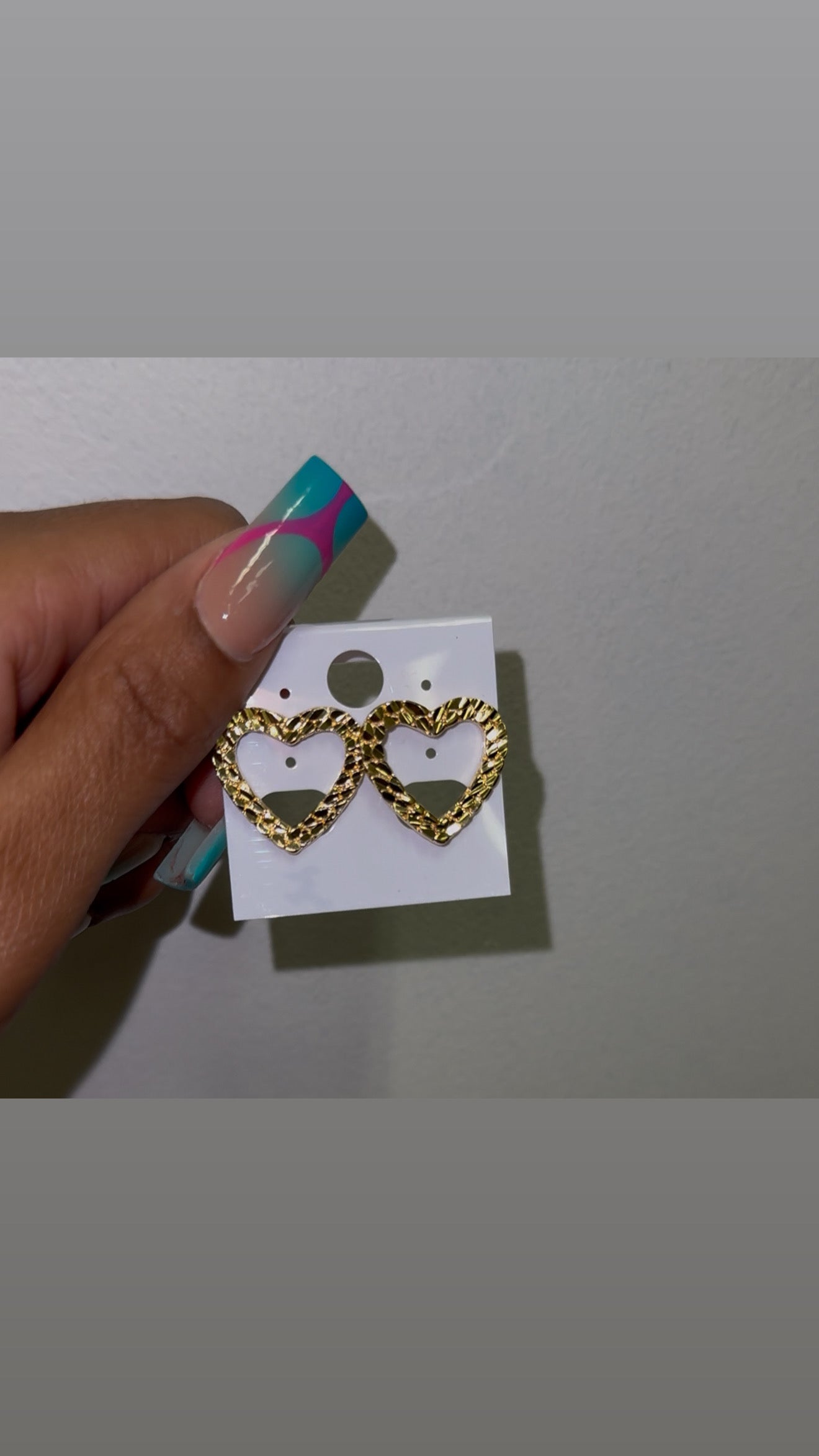 Nugget Open Heart Earring