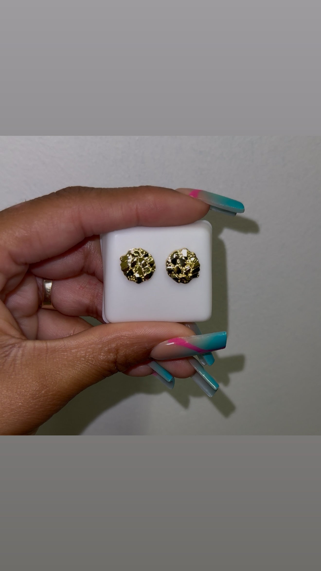 Circle Nugget Earrings