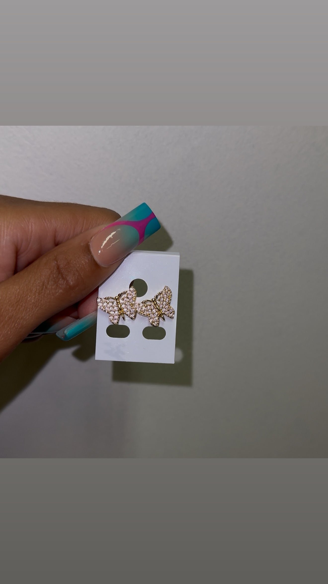 Diamond Butterfly Earring