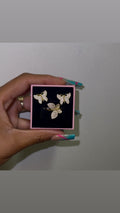 Diamond Butterfly Ring & Earrings