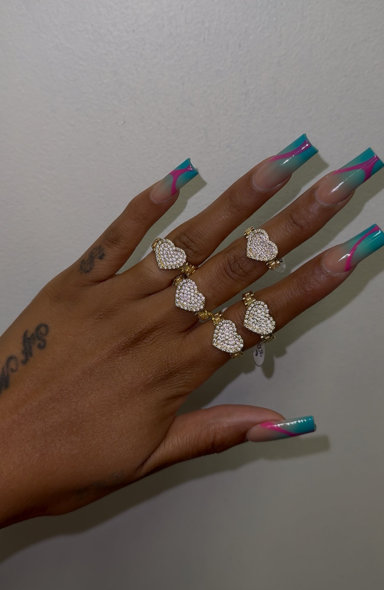 Diamond Heart Ring (White)