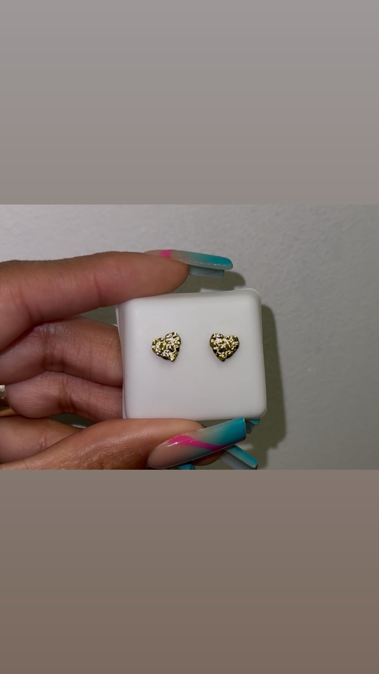 Heart Nugget Earrings