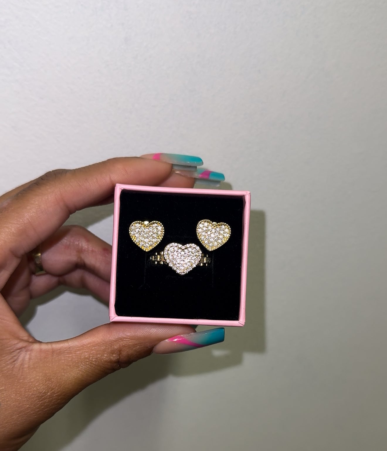 Heart Earring & Ring Set