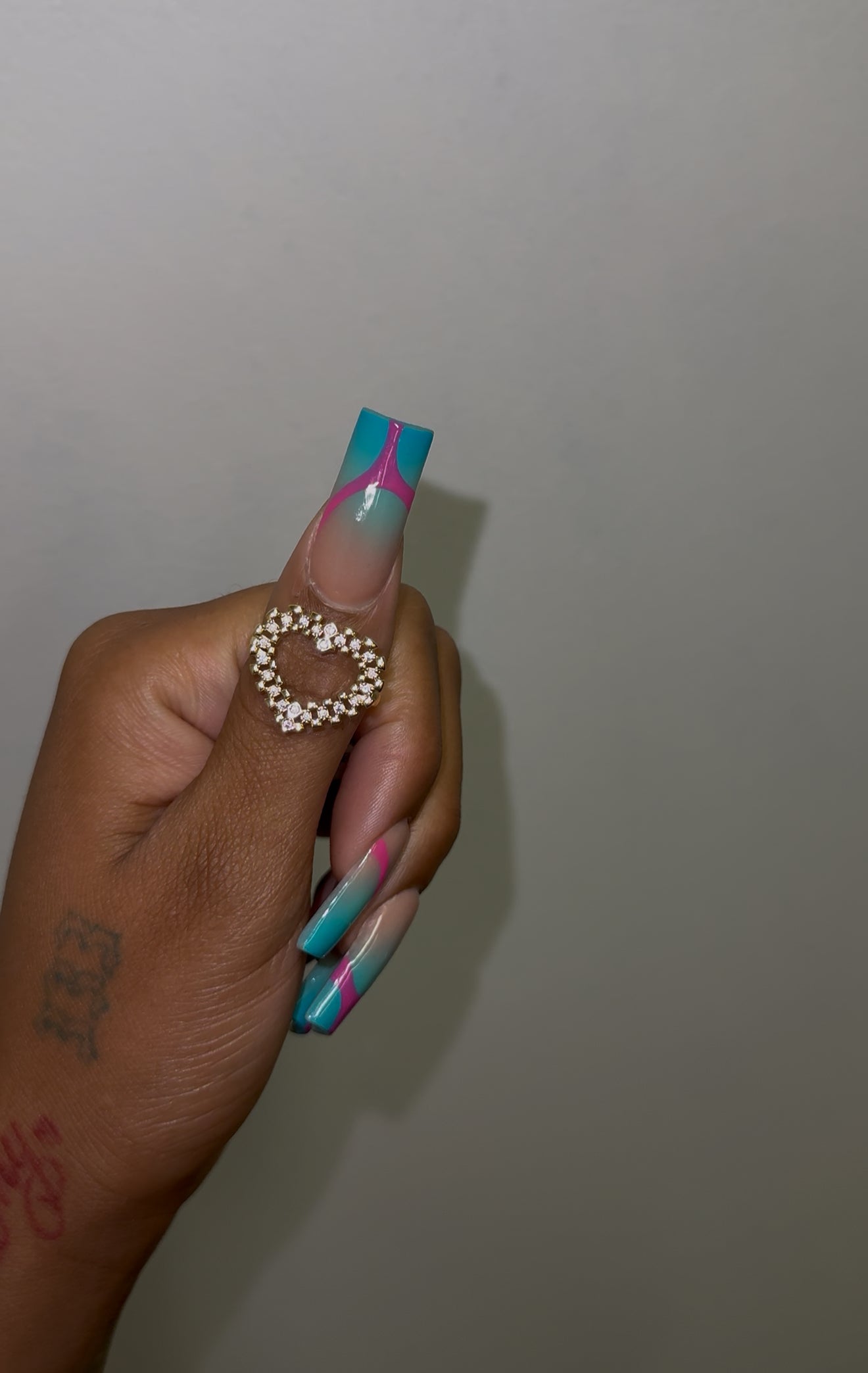 Open face Link Heart Ring